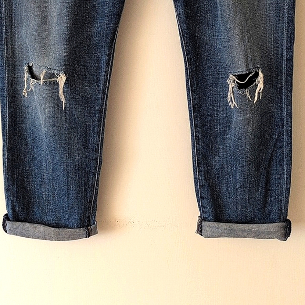 Current/Elliott Womens 27 The Boyfriend Distressed Denim Jeans Casual City - Picture 2 of 8